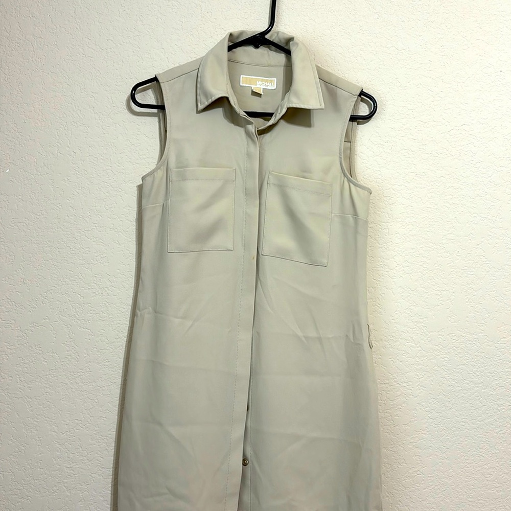 Michael Kors Sleeveless Shirt Dress Size 0